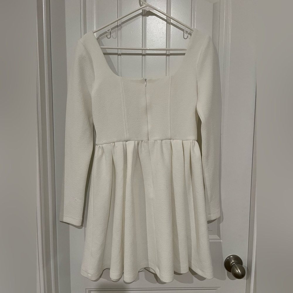 WAYF x Jourdan Sloane Jourdan Long Sleeve Mini Dress – Ivory – Size S - Picture 7 of 8